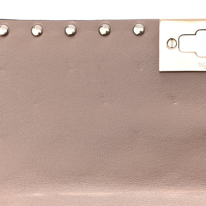 Valentino Garavani Lambskin Medium Rockstud Spike Shoulder Bag Poudre 10 of 10