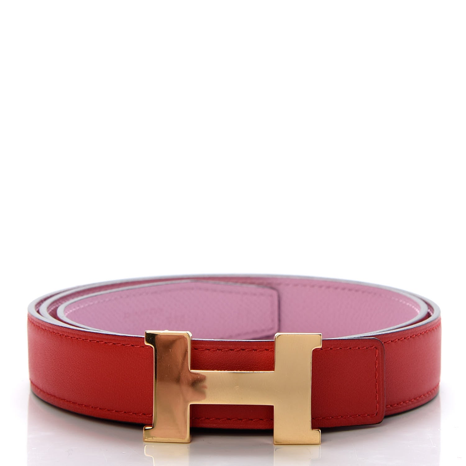 Hermes Swift Epsom 24mm Constance H Belt 85 Rouge De Coeur Mauve Sylvestre 2 of 6
