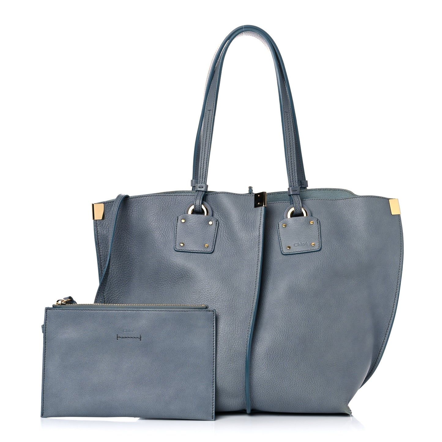 Smooth Calfskin Medium Vick Tote Cloudy Blue