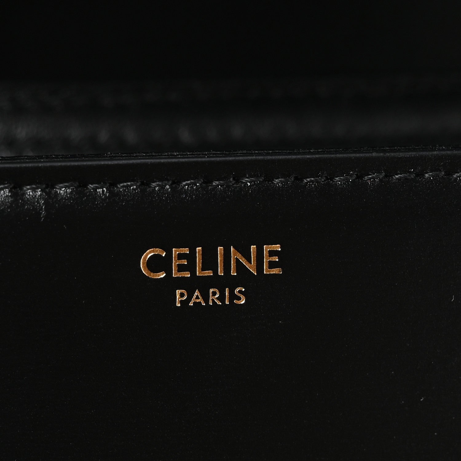 Celine Shiny Calfskin Medium Triomphe Black 5 of 10