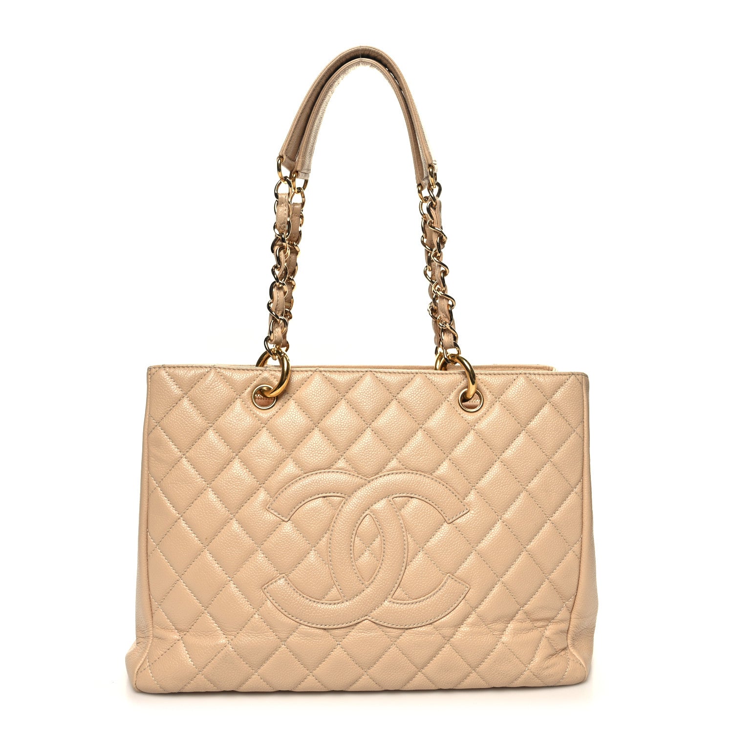 Chanel Caviar Quilted Grand Shopping Tote GST Beige Clair 1 of 15