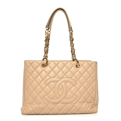 Chanel Caviar Quilted Grand Shopping Tote GST Beige Clair 1 of 15