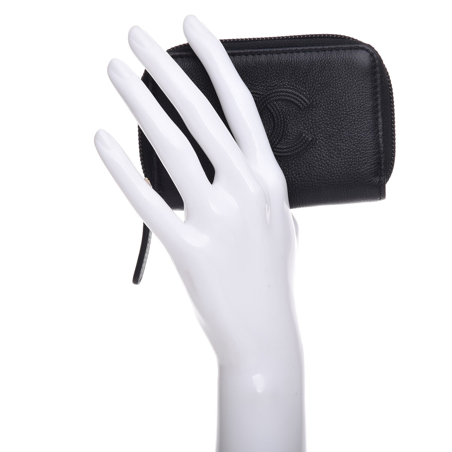 Chanel Calfskin Timeless CC Zip Around Coin Purse Black 2 of 10