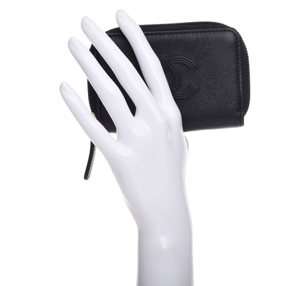 Chanel Calfskin Timeless CC Zip Around Coin Purse Black 2 of 10