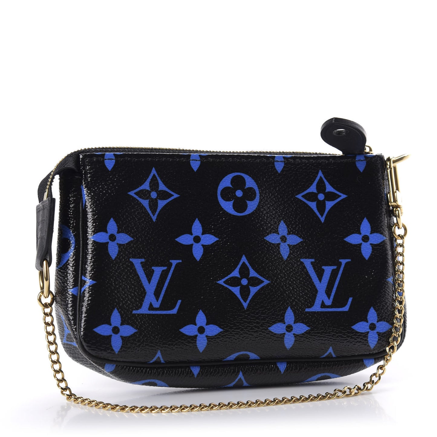 Colored Monogram Mini Pochette Accessories Blue Black