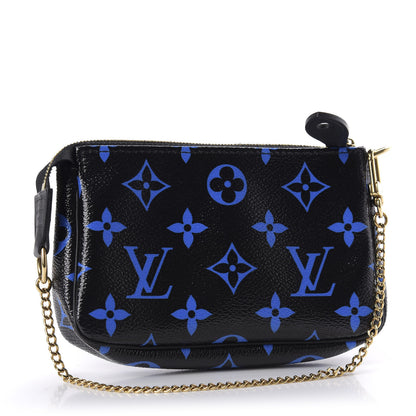 Louis Vuitton Colored Monogram Mini Pochette Accessories Blue Black 3 of 6