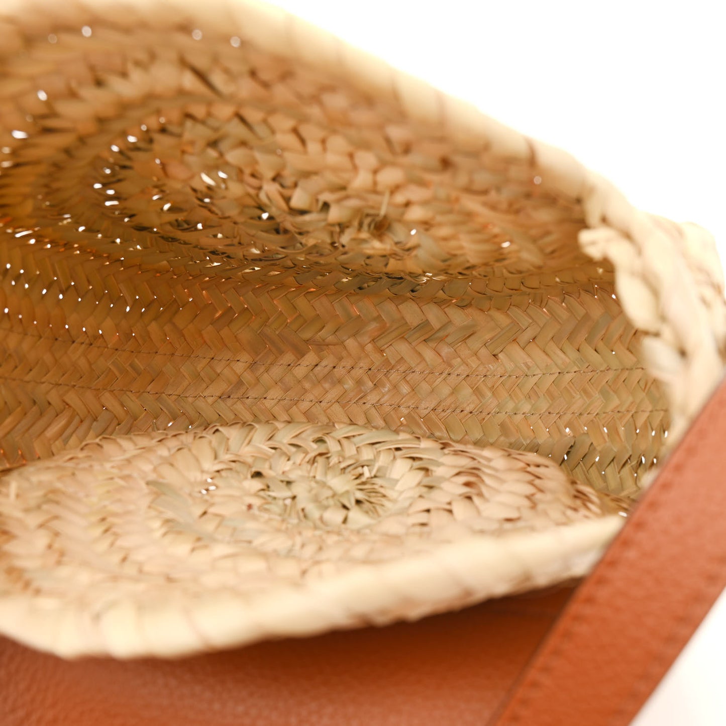 Raffia Calfskin Marcie Basket Small Marcie Round Crossbody Bag Tan