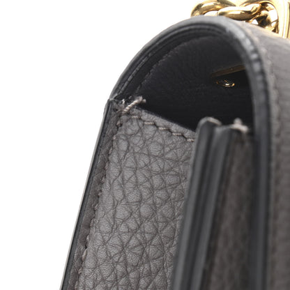 Salvatore Ferragamo Pebbled Calfskin Ginevra Chain Bag Grey 13 of 15