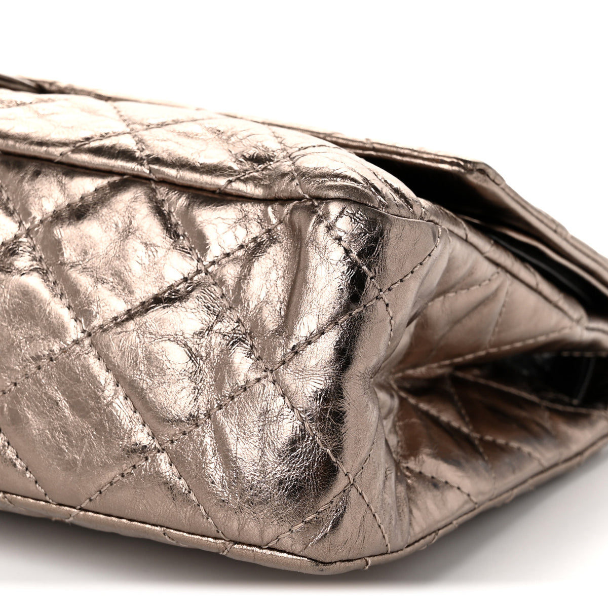 Chanel Metallic Aged Calfskin Quilted 2.55 Reissue 228 Flap Dark Silver 10 of 11