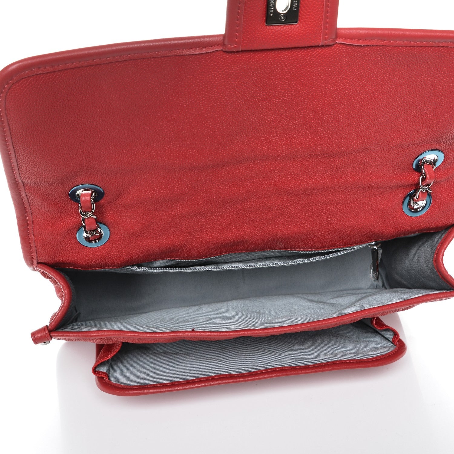 Chanel Caviar Large French Riviera Flap Red 5 of 7