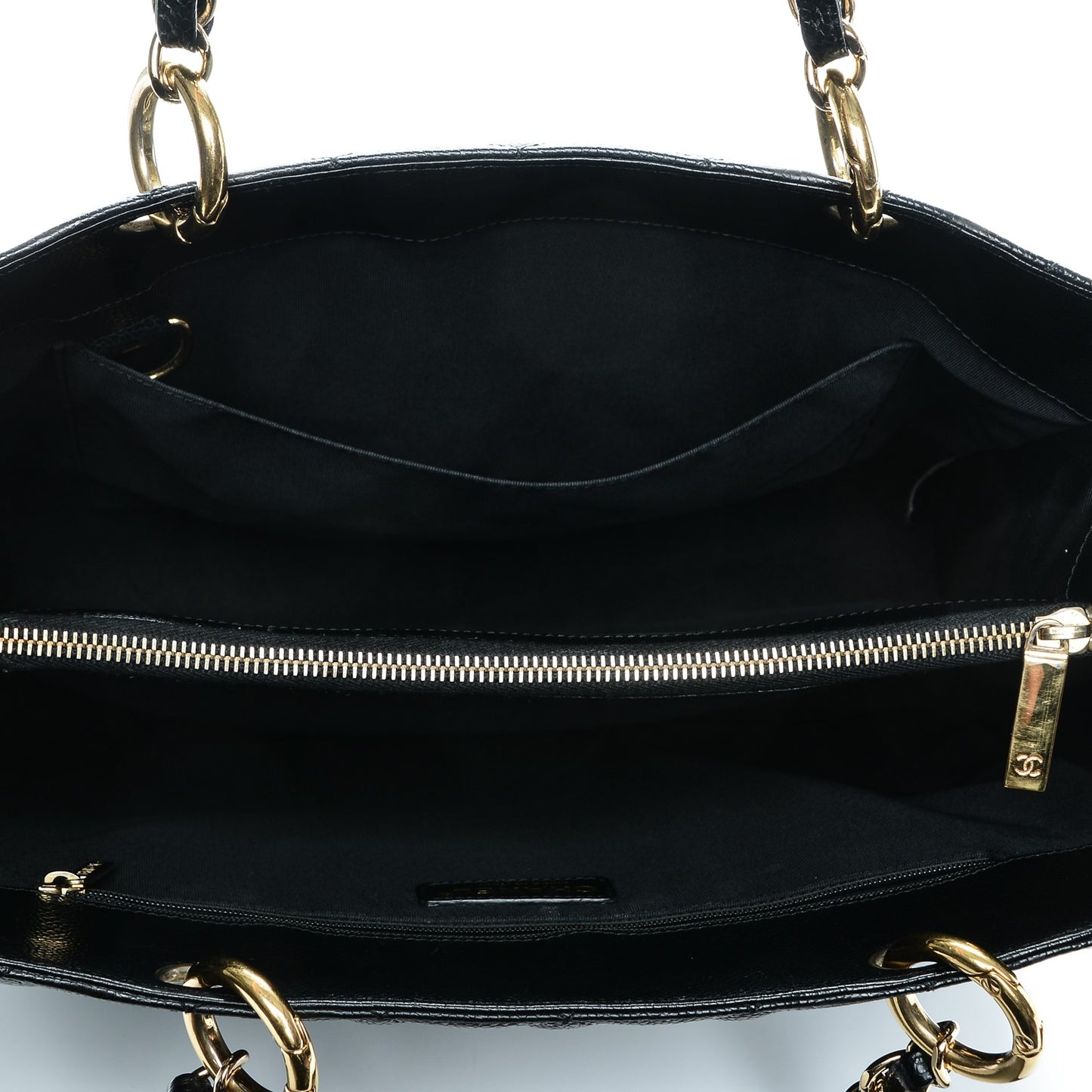 Caviar Quilted Grand Shopping Tote GST Black