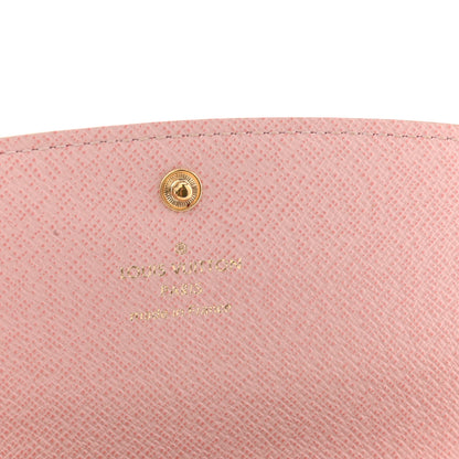 Louis Vuitton Damier Azur Emilie Wallet Rose Ballerine 7 of 10