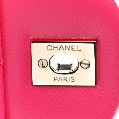 Chanel Caviar Quilted XXL Travel Flap Bag Dark Pink 7 of 11