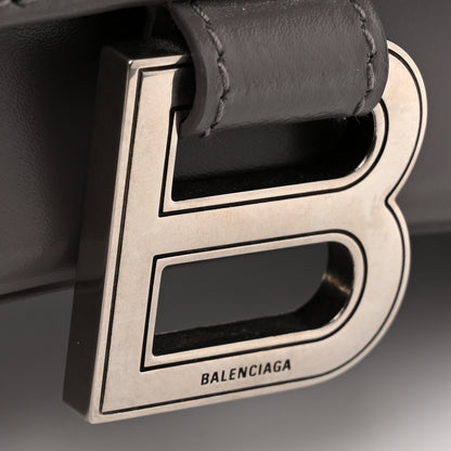 Balenciaga Shiny Box Calfskin Small Hourglass Top Handle Bag Dark Grey 11 of 12