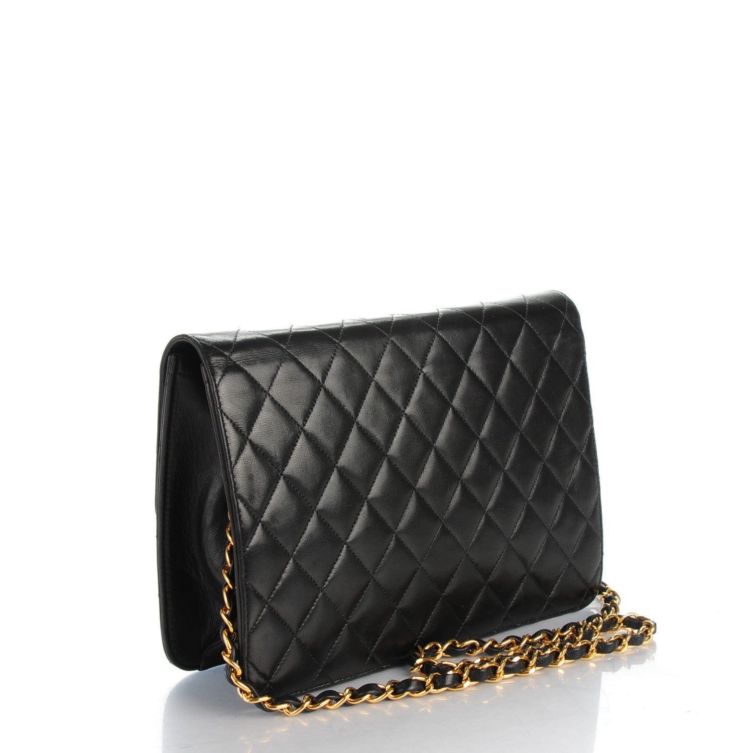 Chanel Lambskin Quilted Medium Single Flap Black 3 of 9