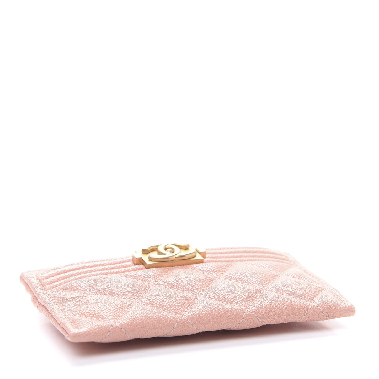 Caviar Quilted Boy Card Holder Pink