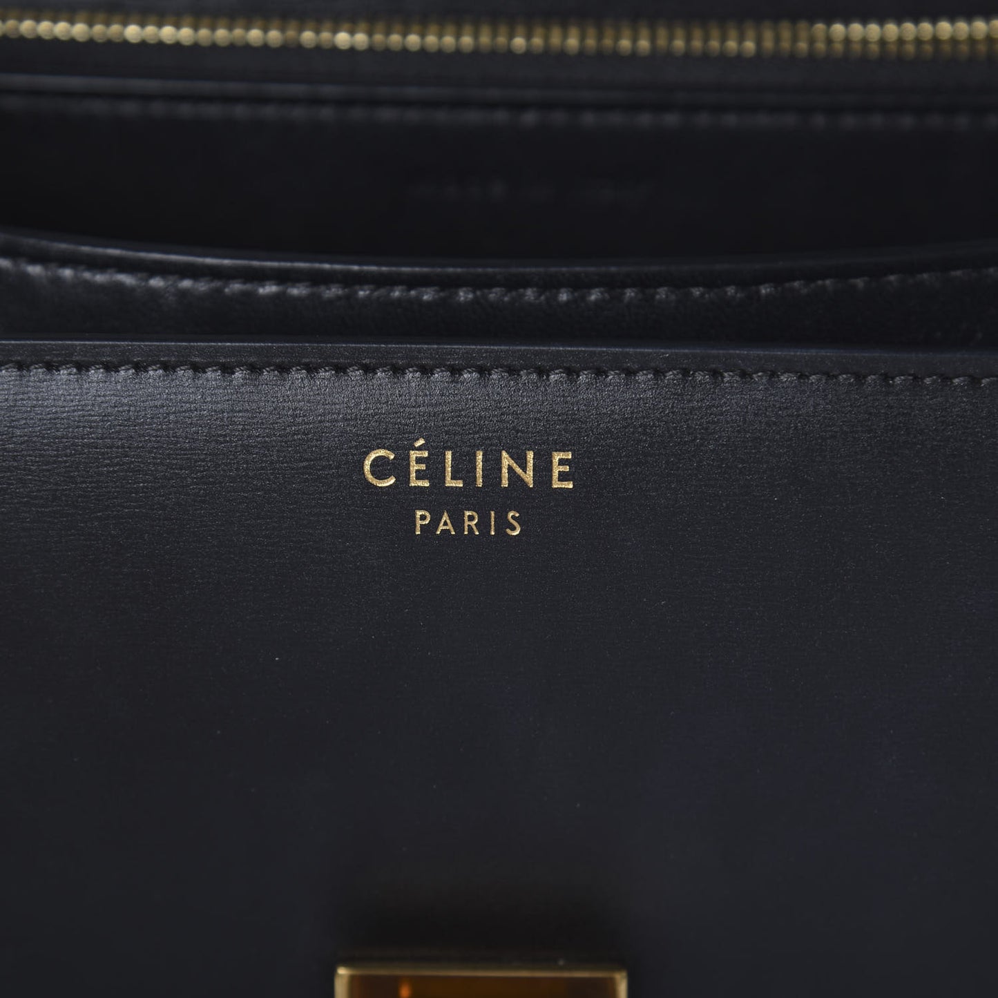 Box Calfskin Medium Classic Box Flap Bag Black