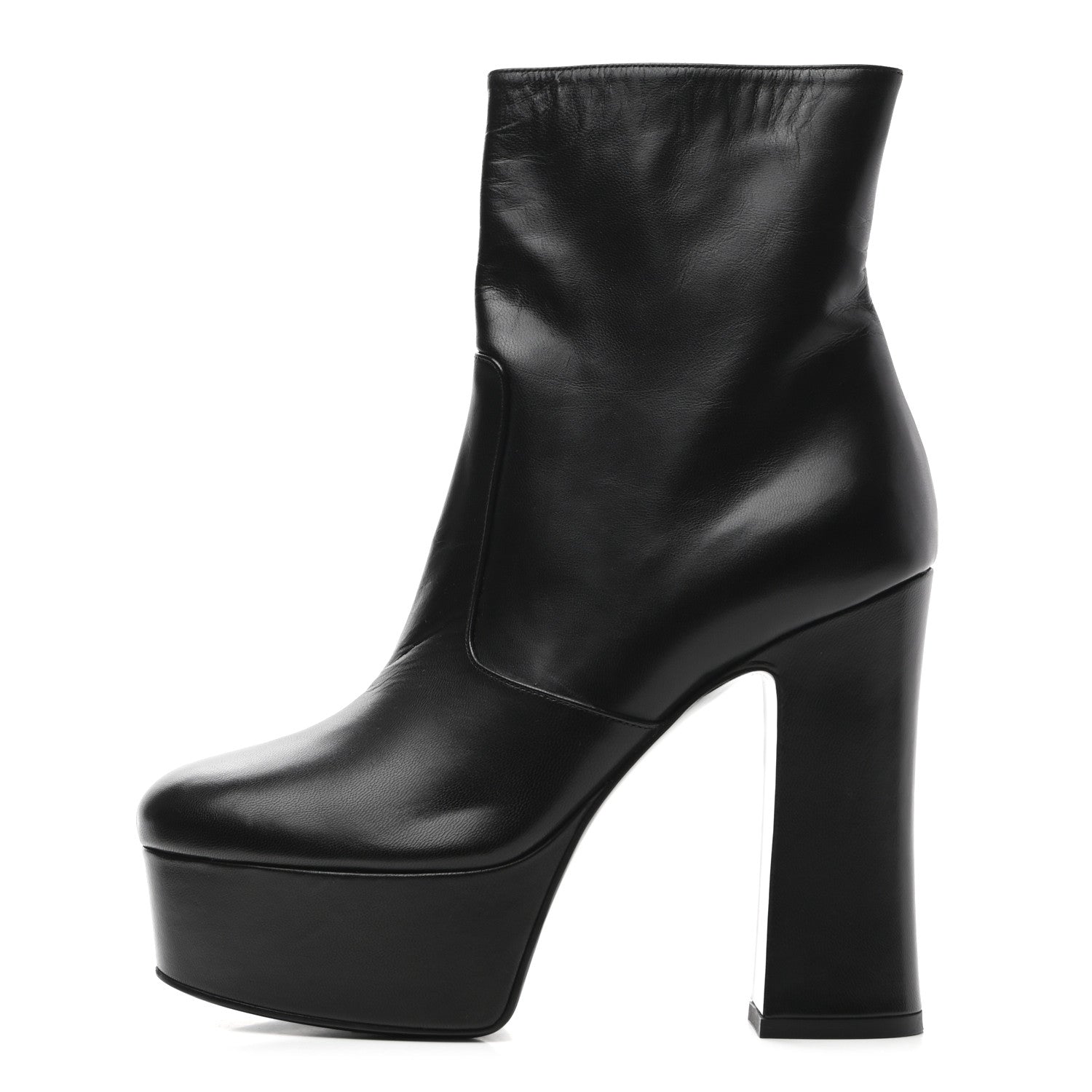 Saint Laurent Calfskin Candy Platform 125 Ankle Boots 37 Black 1 of 9
