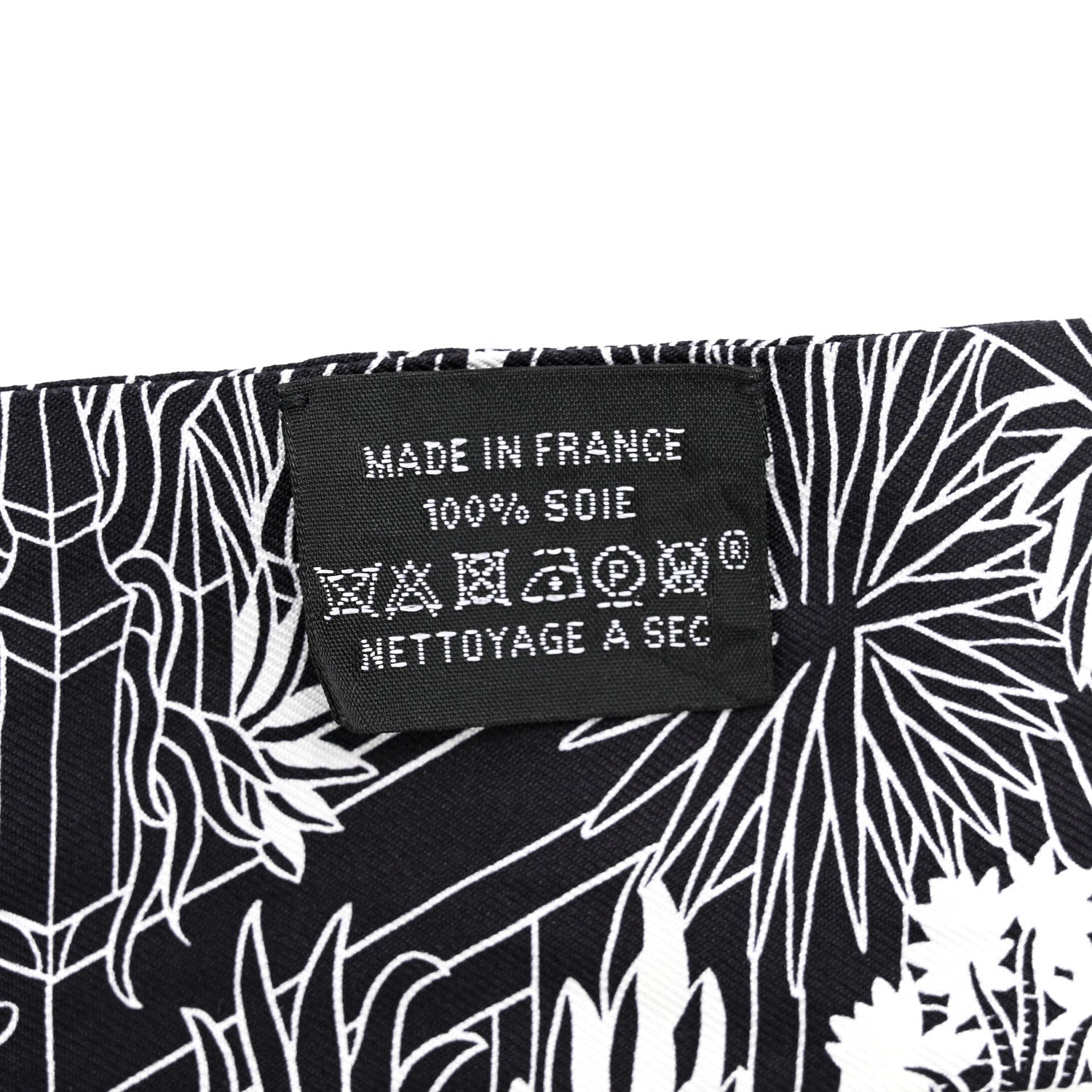Hermes Silk Animapolis Twilly Black White 3 of 4