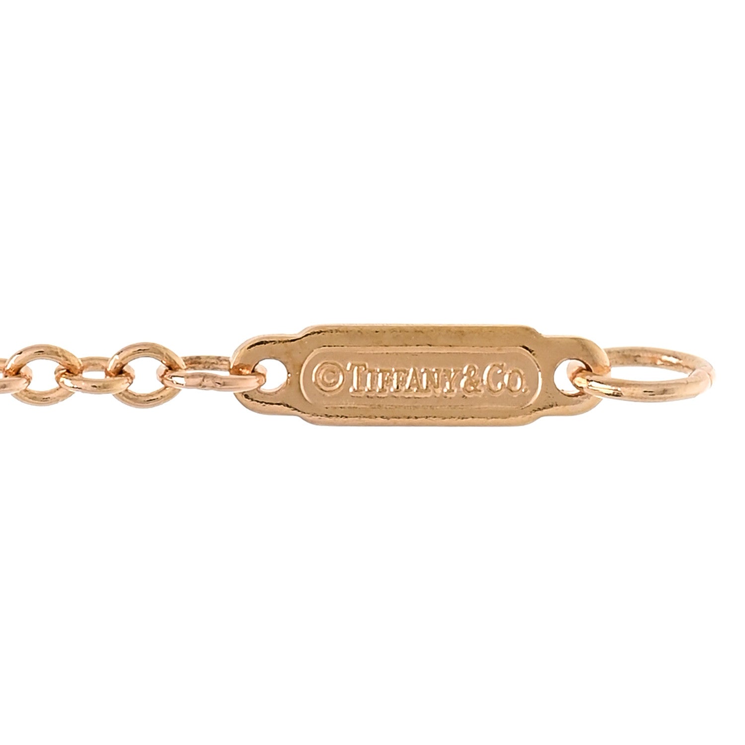 Tiffany 18K Rose Gold Diamond Atlas Bar Pierced Bracelet 3 of 5