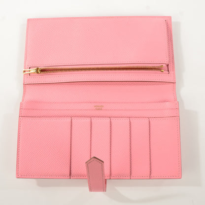 Hermes Epsom Bearn Gusset Wallet Rose Confetti 5 of 7