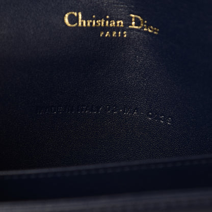 Christian Dior Lambskin Cannage Lady Dior Convertible Clutch Navy Blue 7 of 11