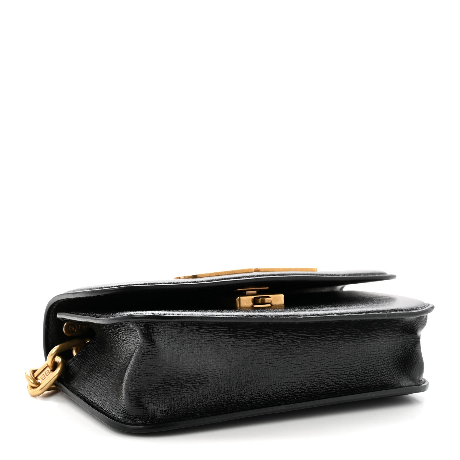 Balenciaga Calfskin Stripe Embossed Gossip Chain Bag XS Black 4 of 9