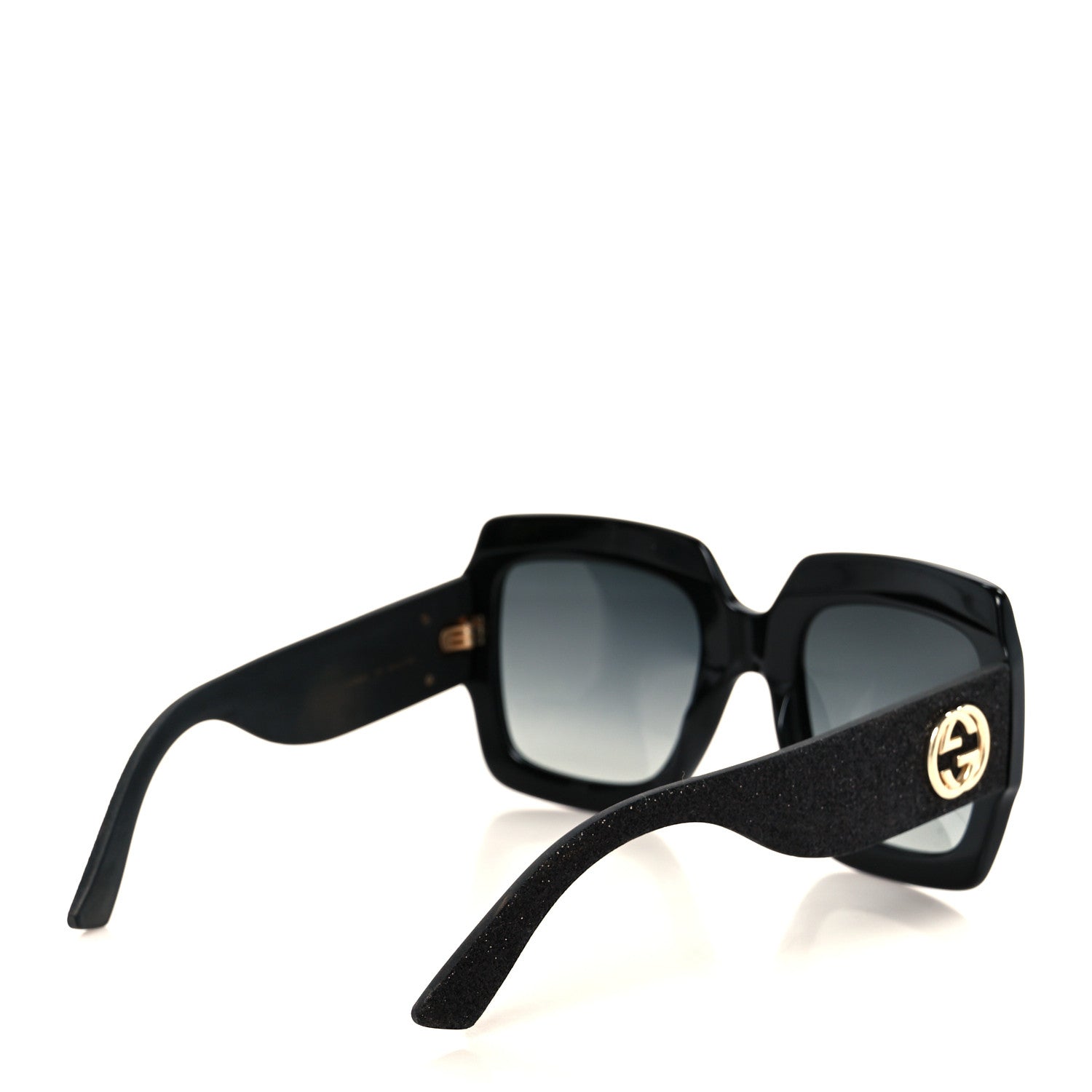 Gucci Square Frame GG0102S Sunglasses Glitter Black 4 of 7