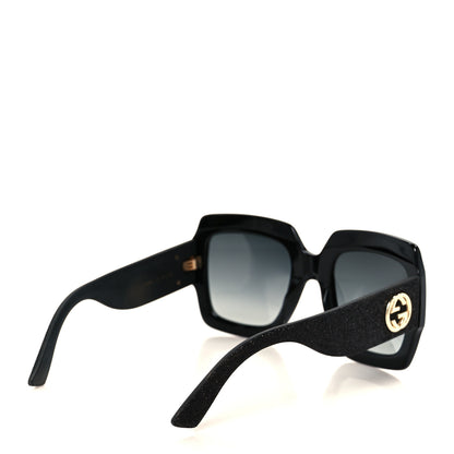 Gucci Square Frame GG0102S Sunglasses Glitter Black 4 of 7