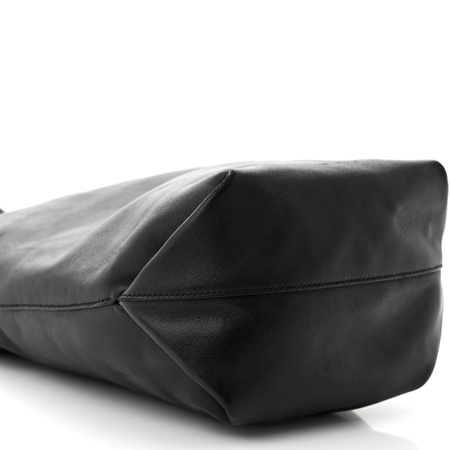 Lambskin Small Teddy Bucket Bag Black