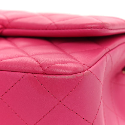 Chanel Lambskin Quilted Mini Rectangular Flap Fuchsia 20 of 22