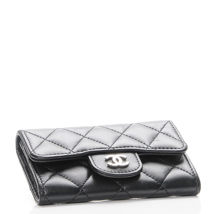 Chanel Lambskin Quilted Flap Card Holder Black 4 of 9