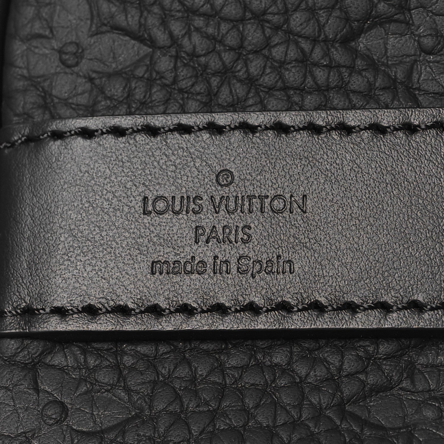 Louis Vuitton Monogram Taurillon Keepall Bandouliere 25 Black 6 of 9