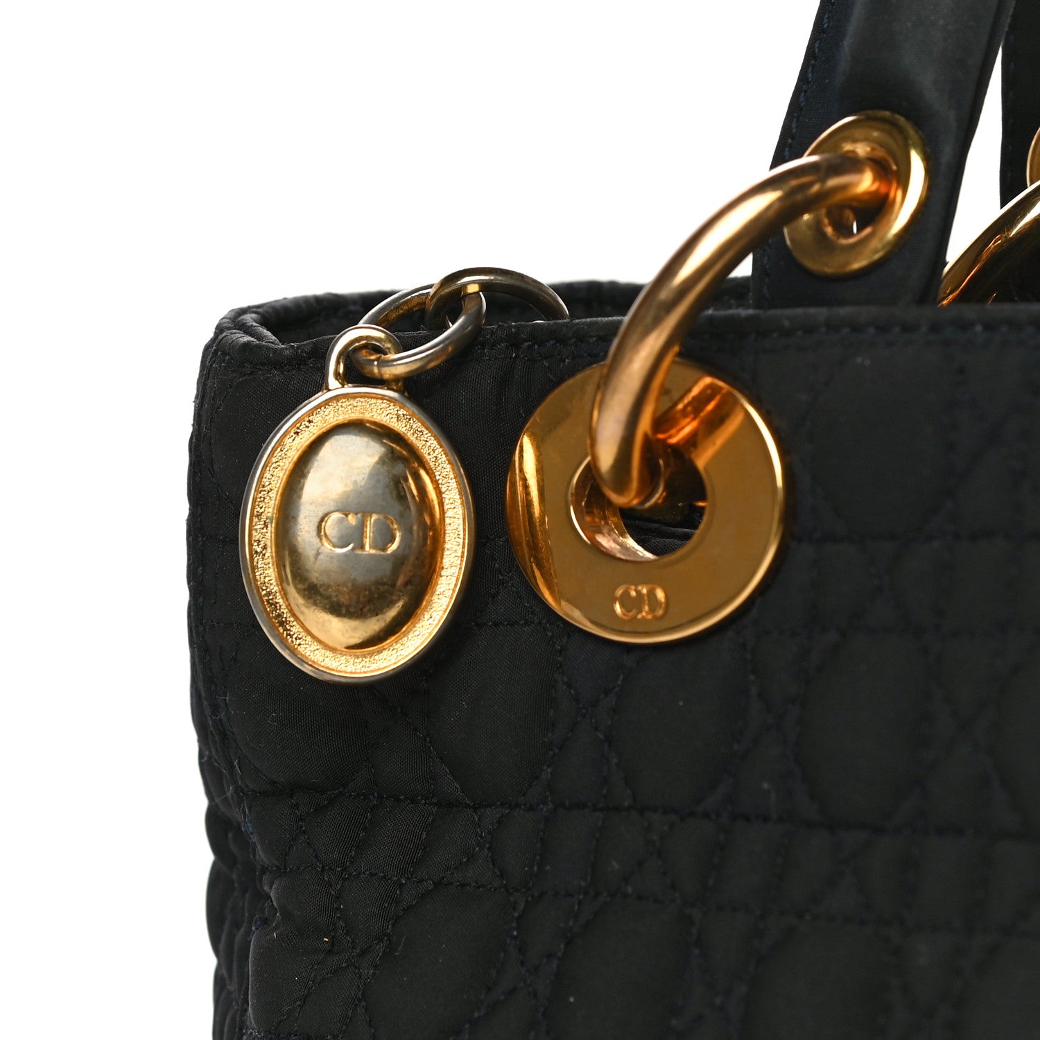 Christian Dior Nylon Cannage Medium Lady Dior Black 18 of 22