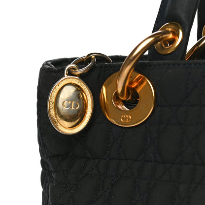 Christian Dior Nylon Cannage Medium Lady Dior Black 18 of 22