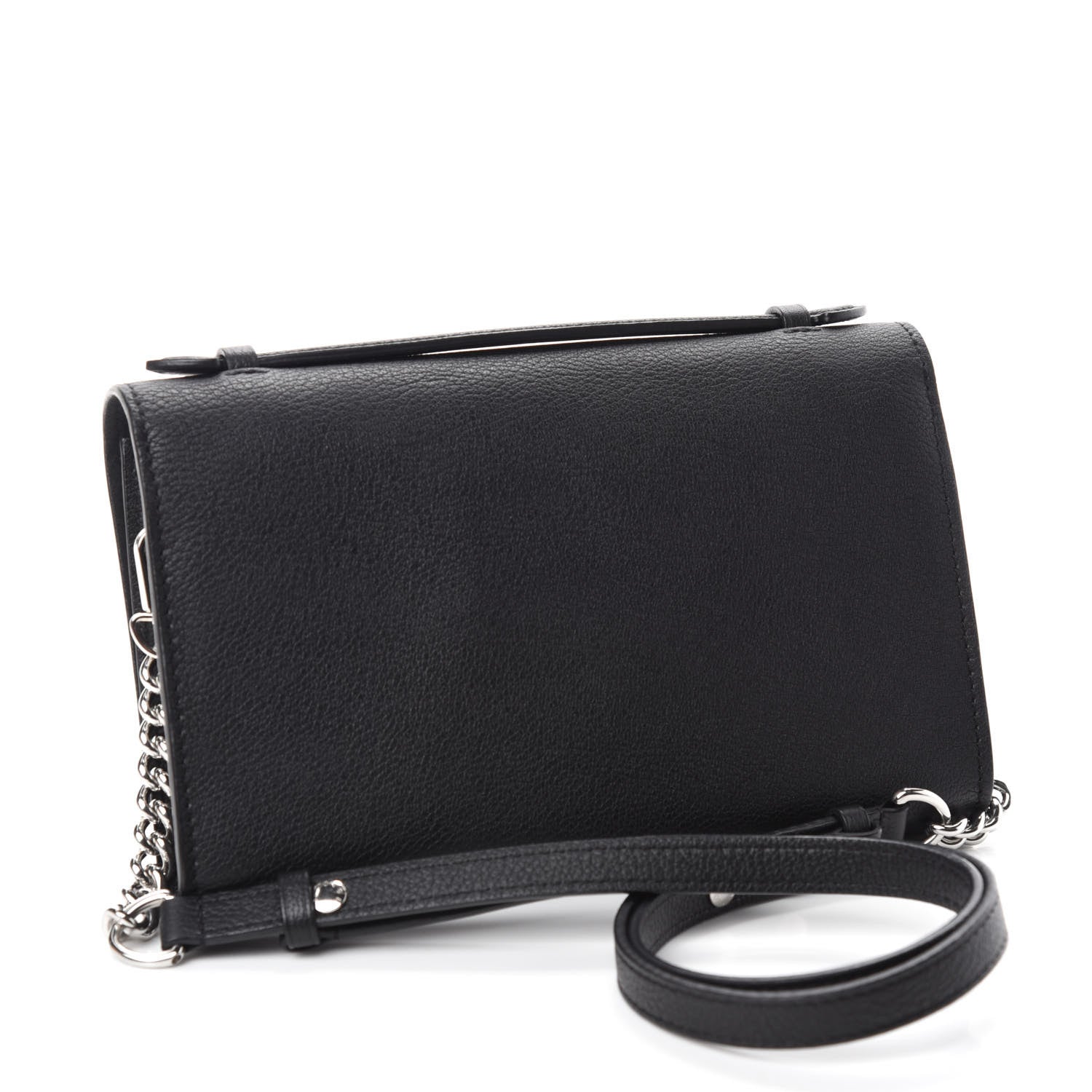Louis Vuitton Calfskin Lockme Clutch Black 3 of 11