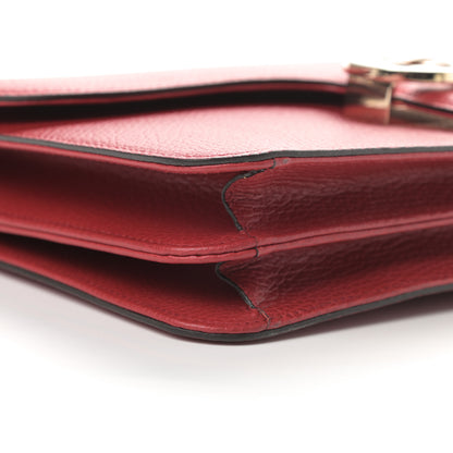 Gucci Dollar Calfskin Interlocking G Shoulder Bag Red 9 of 12