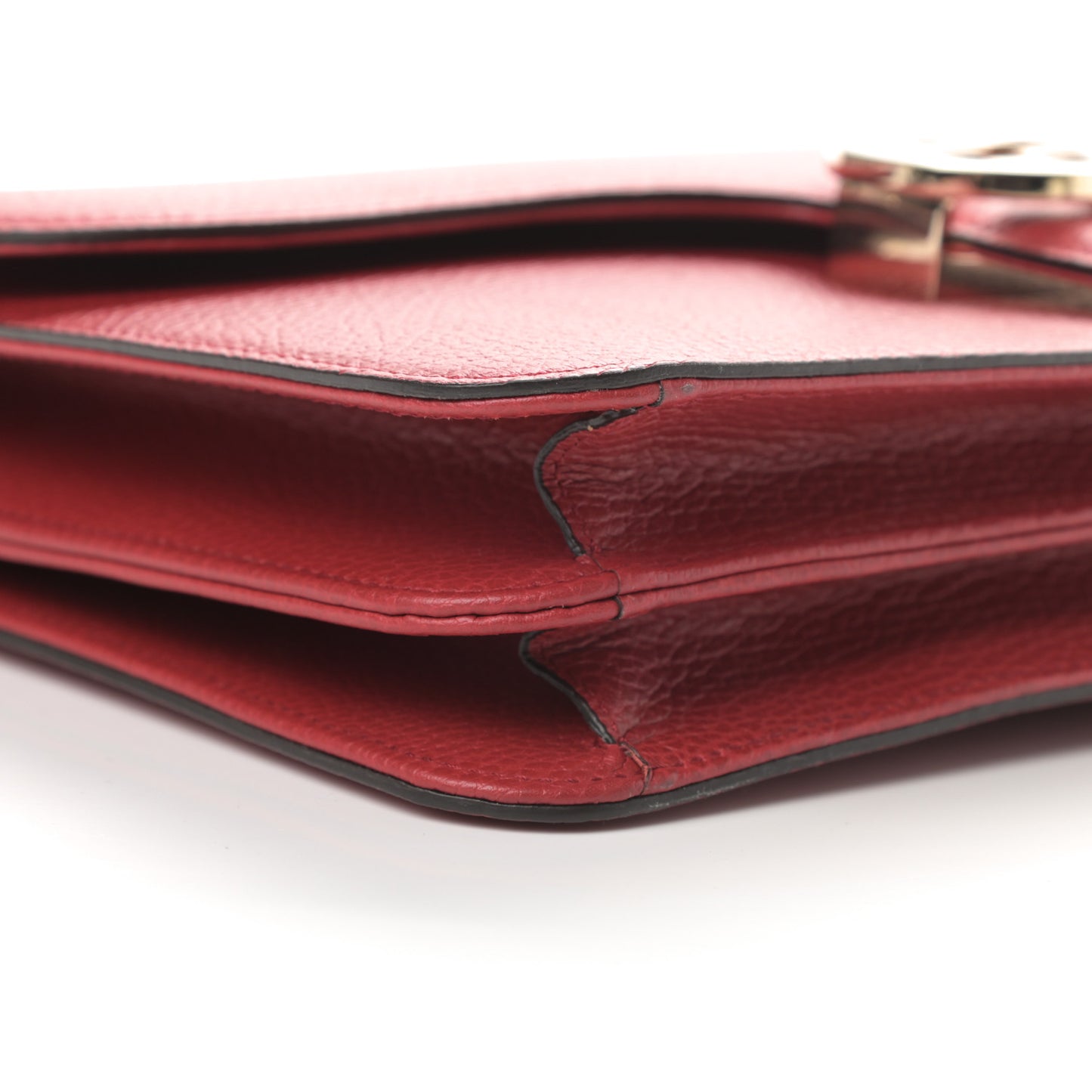 Dollar Calfskin Interlocking G Shoulder Bag Red