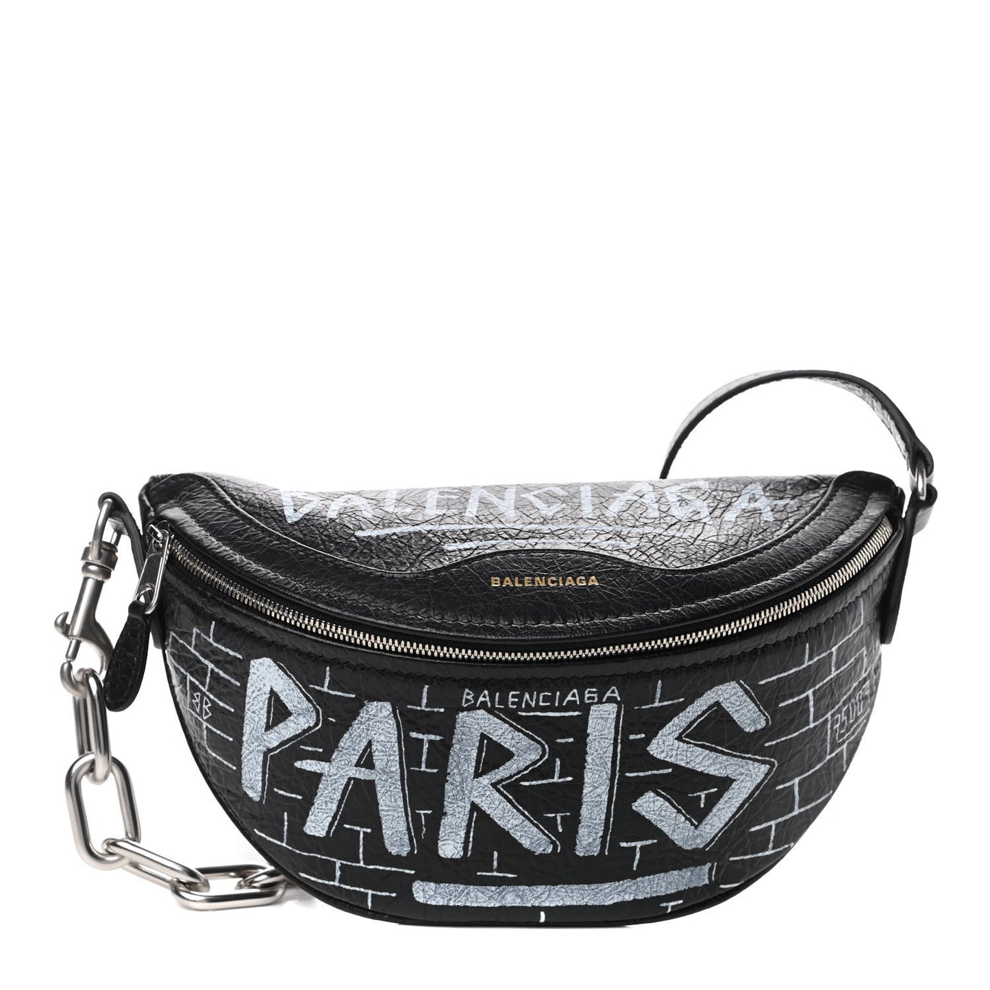 Agneau Arena Graffiti All Over XXS Souvenir Belt Bag Black White