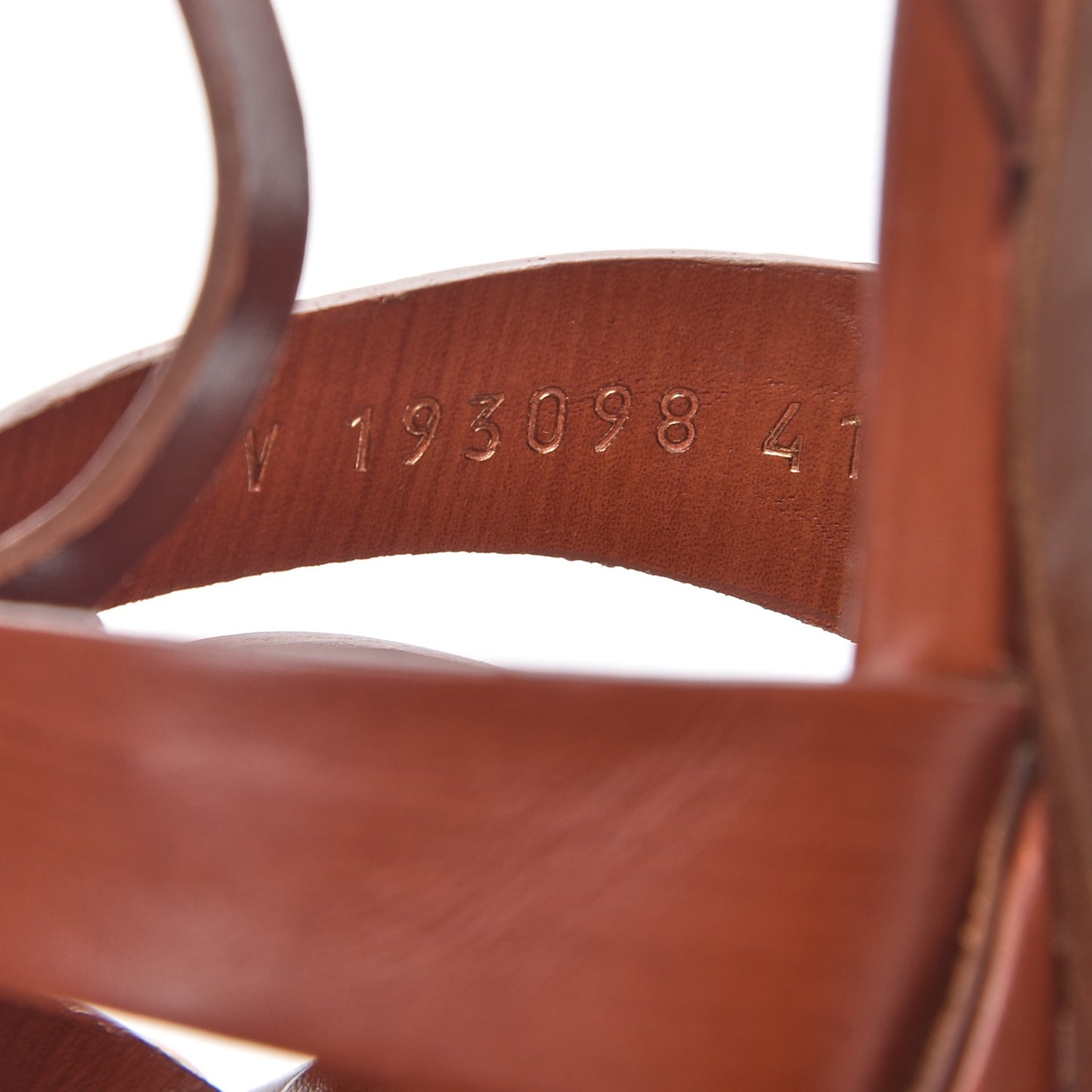 Calfskin Tribute 105 Platform Sandals 41 Dark Cuoio Paint