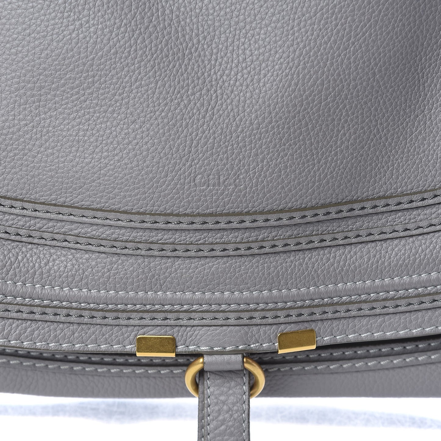 Calfskin Large Marcie Satchel Cashmere Grey