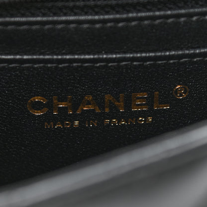 Chanel Lambskin Chevron Quilted Mini Rectangular Flap Black 6 of 11