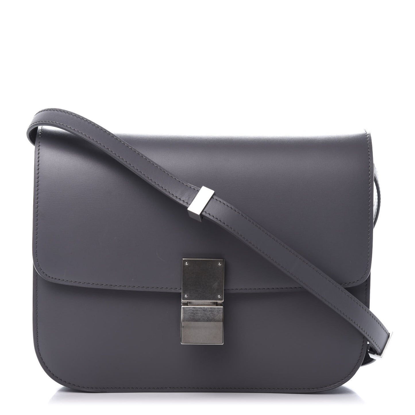 Box Calfskin Classic Box Flap Bag Anthracite