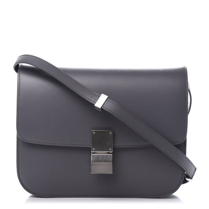 Celine Box Calfskin Classic Box Flap Bag Anthracite 1 of 11