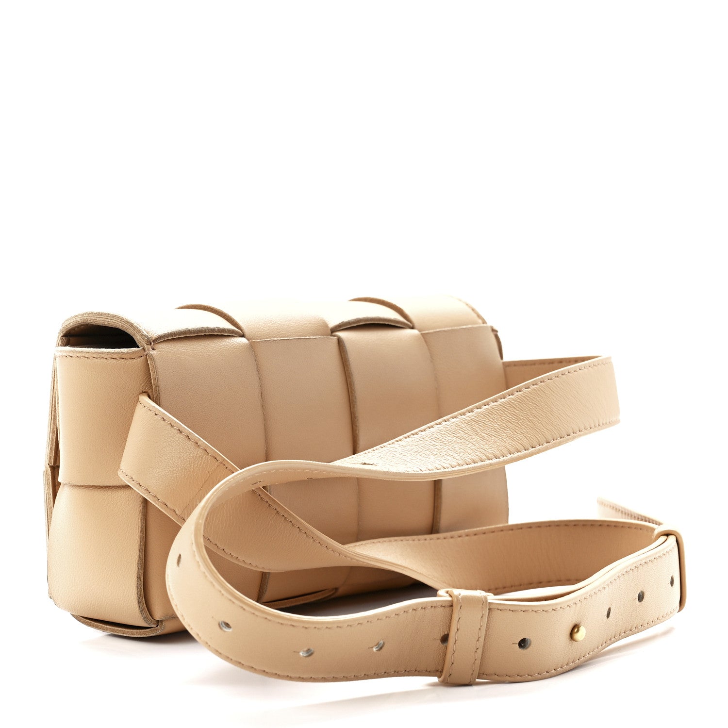 Bottega Veneta Nappa Maxi Intreccio The Belt Cassette Bag Almond 3 of 12