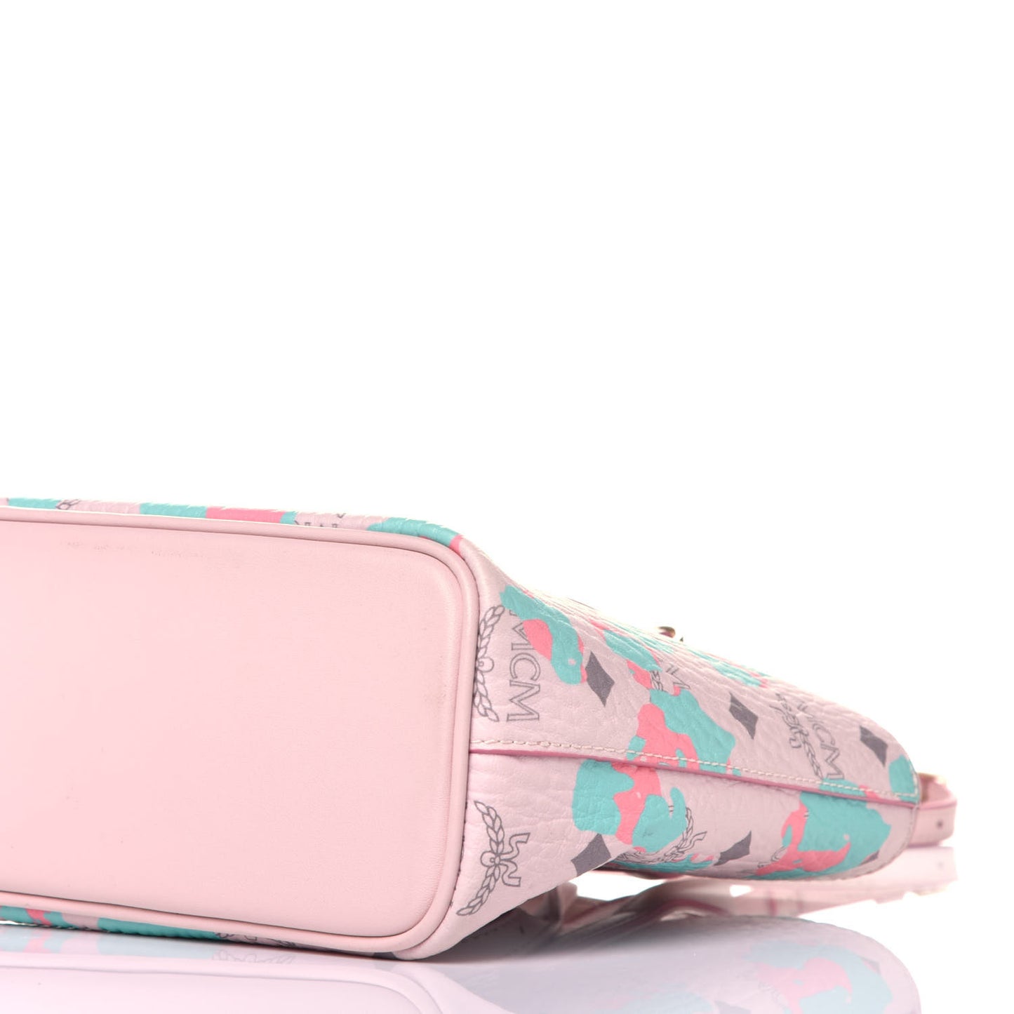 Visetos Floral Leopard Mini Anya Top Zip Shopper Tote Pink