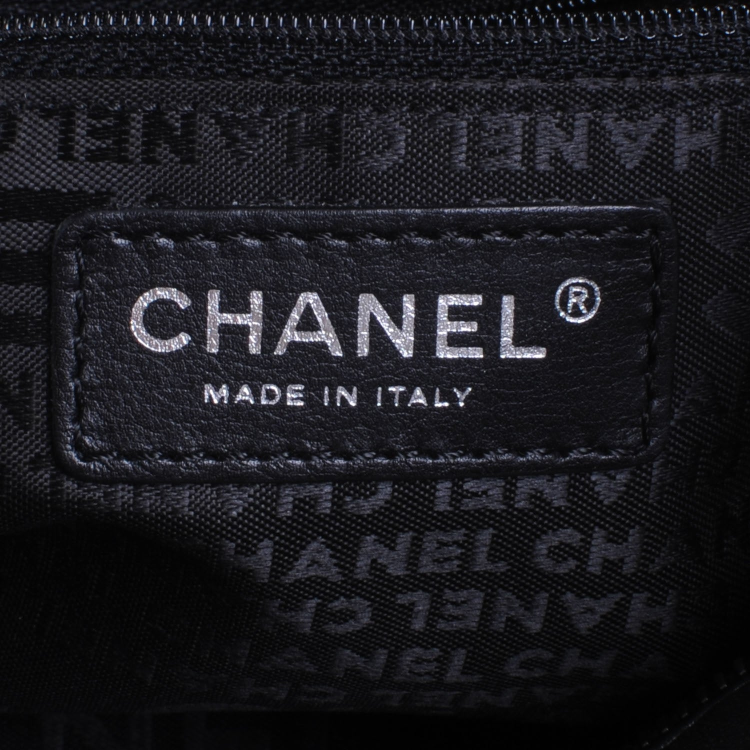 Chanel Calfskin Chain Stitch Shoulder Bag Black 7 of 7