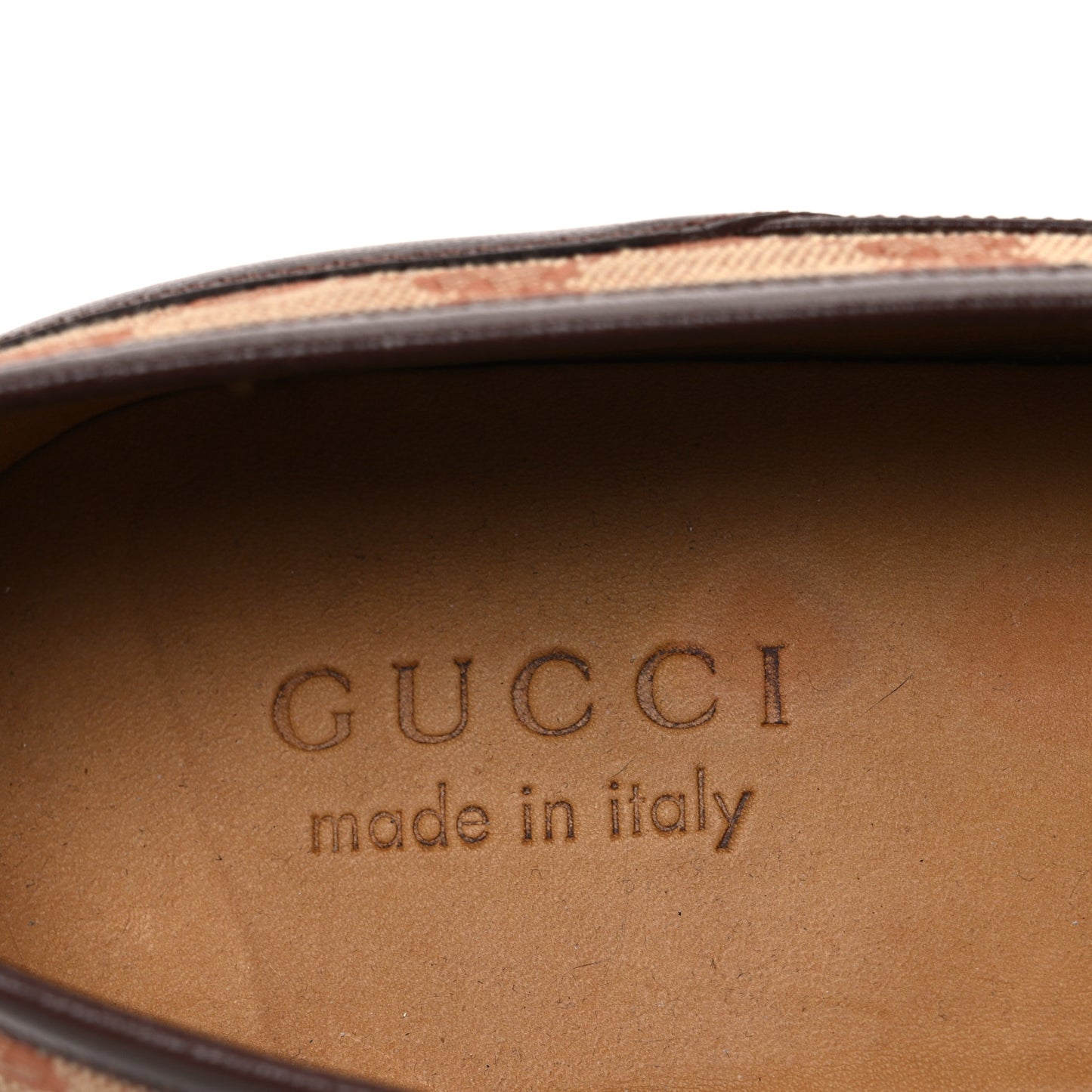 GG Monogram Goatskin Mens GG Loafers 8.5 Brown