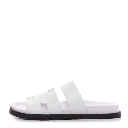 Hermes Calfskin Womens Ankara Sandals 40.5 White 1 of 11