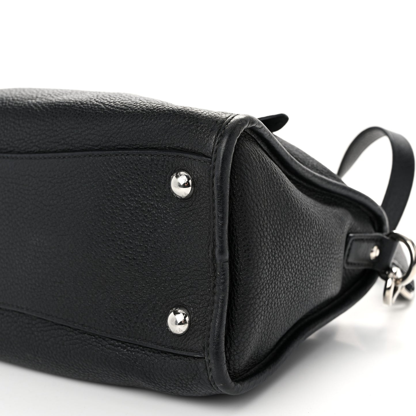 Vitello Daino Shopping Satchel Black